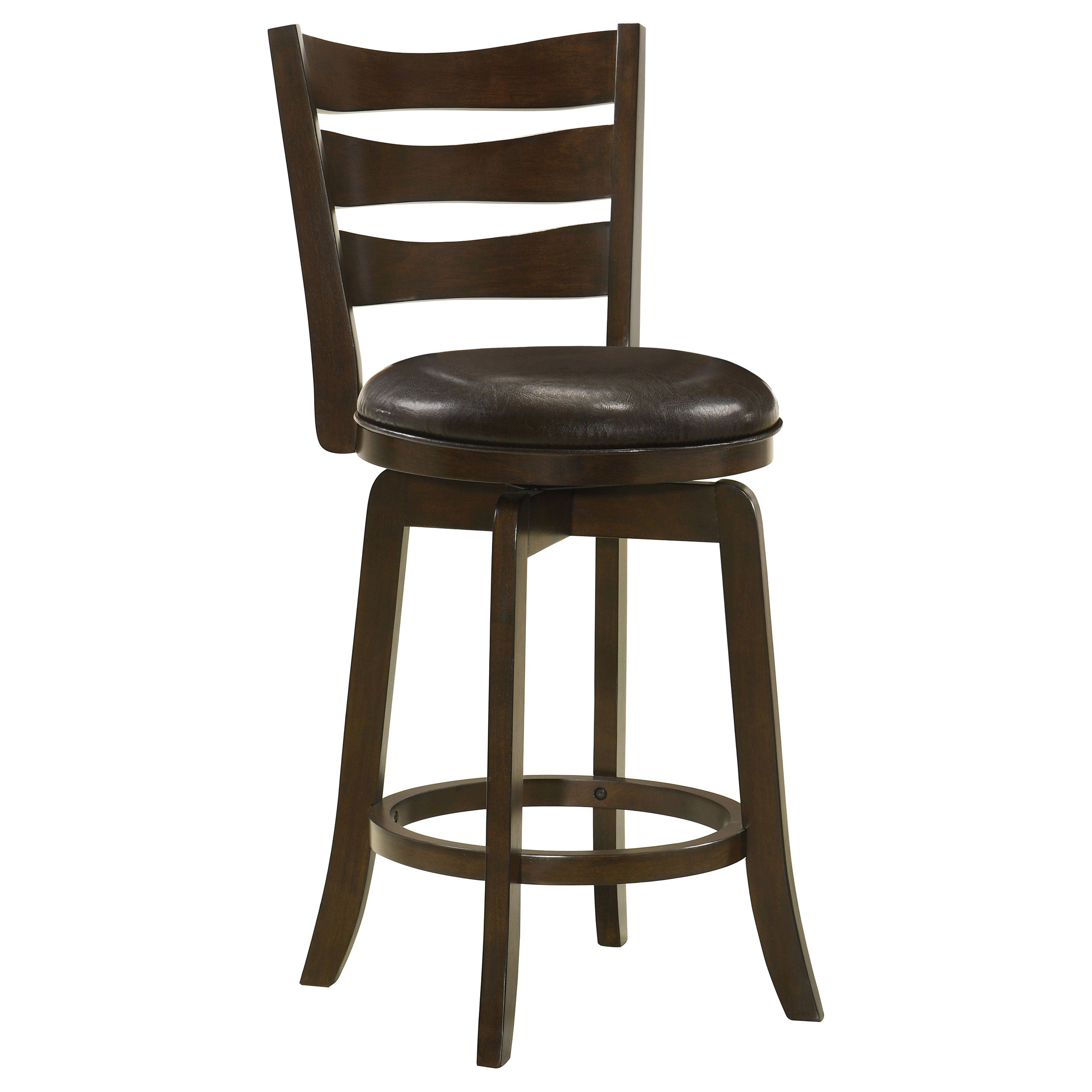Orleans Furniture - Coaster - Murphy Wood Counter Height Swivel Bar Chair Dark Brown - 181368