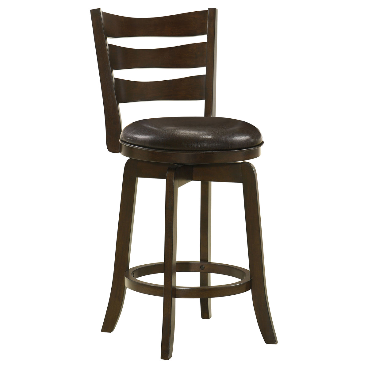 Orleans Furniture - Coaster - Murphy Wood Counter Height Swivel Bar Chair Dark Brown - 181368