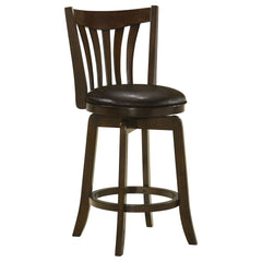 Orleans Furniture - Coaster - Lambert Wood Counter Height Swivel Bar Chair Dark Cherry - 182508