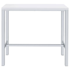 Natividad 5-piece Pub Height Bar Table Set White High Gloss
