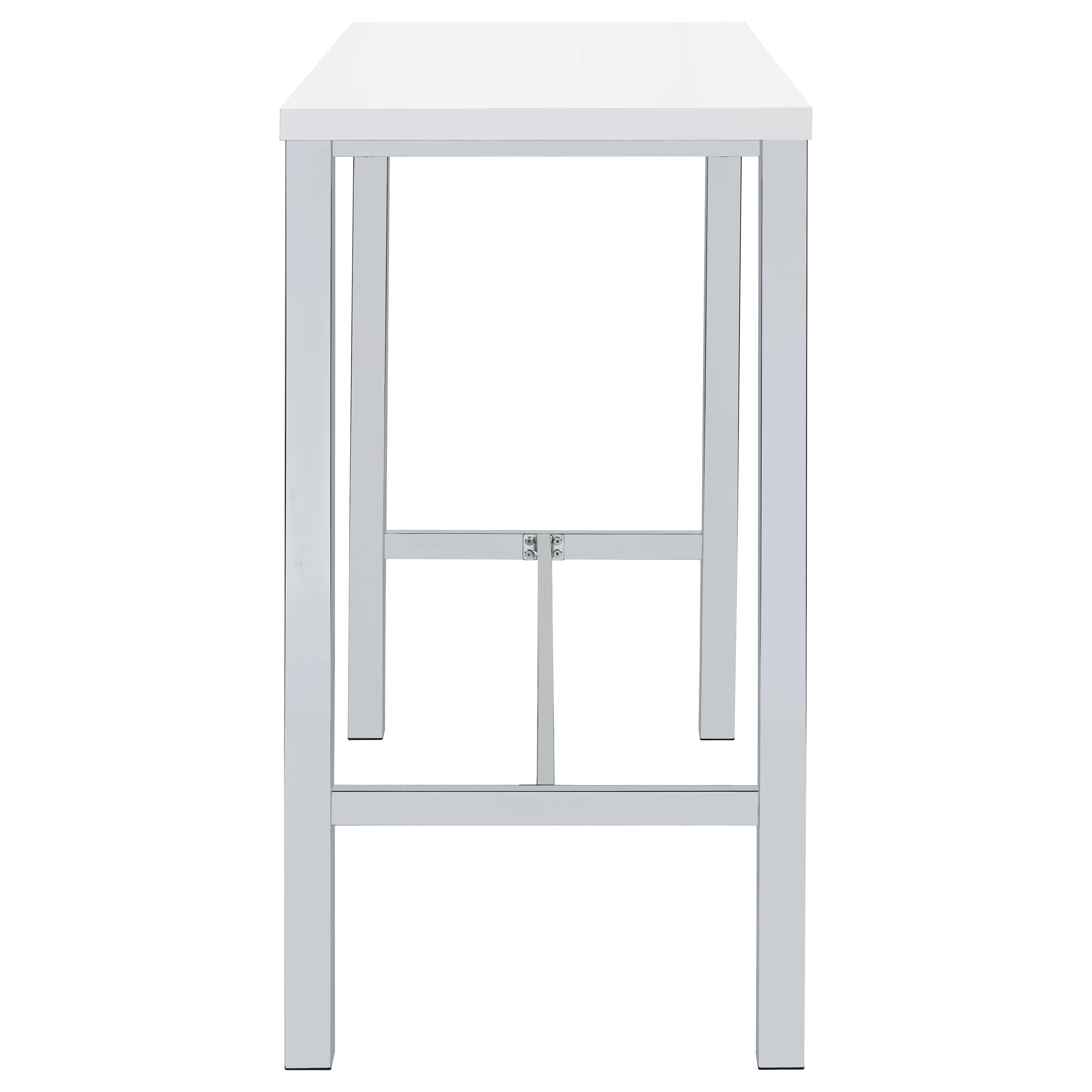 Natividad 5-piece Pub Height Bar Table Set White High Gloss