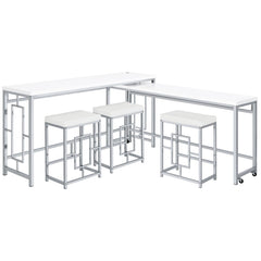 Orleans Furniture - Coaster - Jackson 5-piece Multipurpose Counter Height Table Set White - 182715