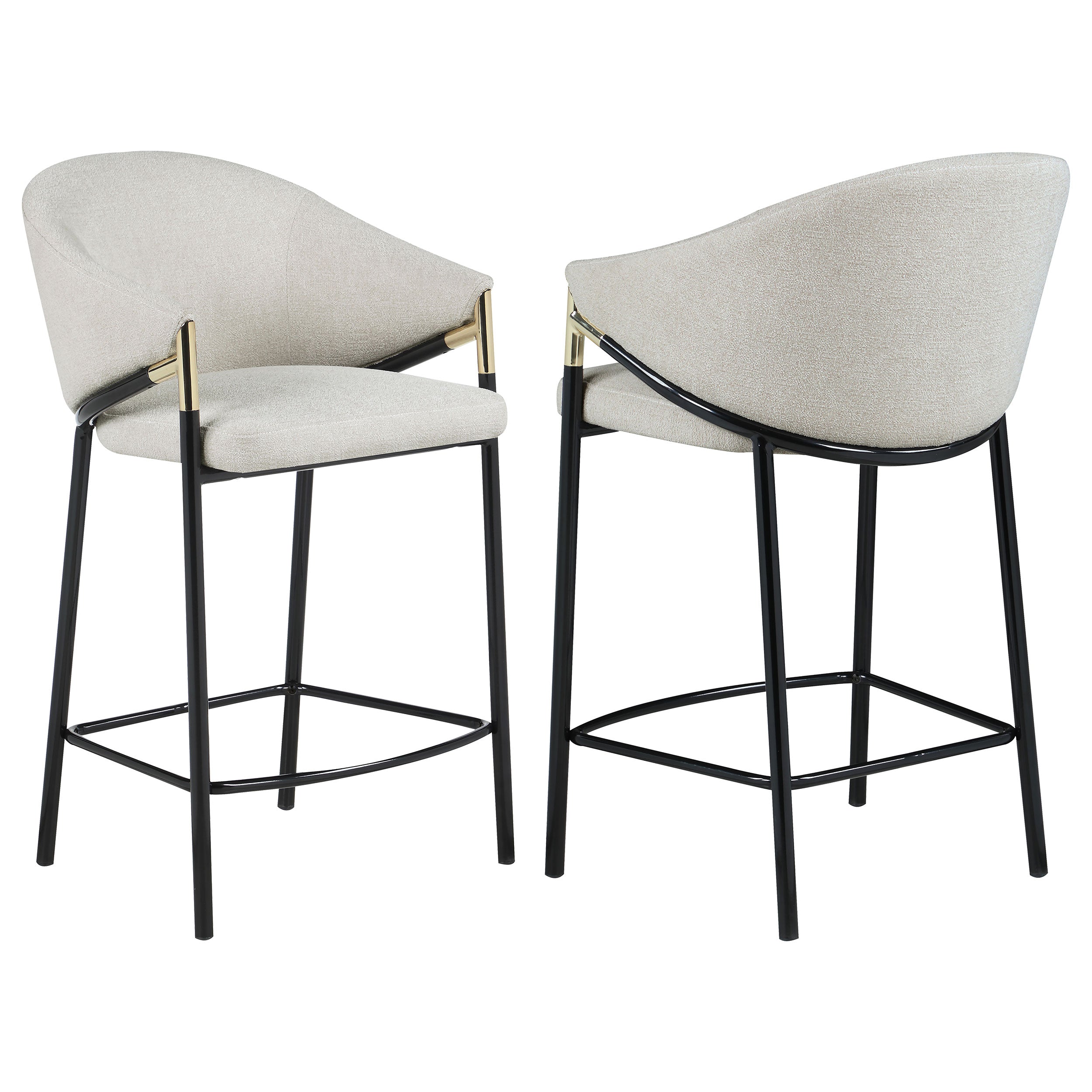 Orleans Furniture - Coaster - Chadwick Fabric Upholstered Counter Chair Beige (Set of 2) - 183436