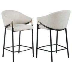 Orleans Furniture - Coaster - Chadwick Fabric Upholstered Counter Chair Beige (Set of 2) - 183436