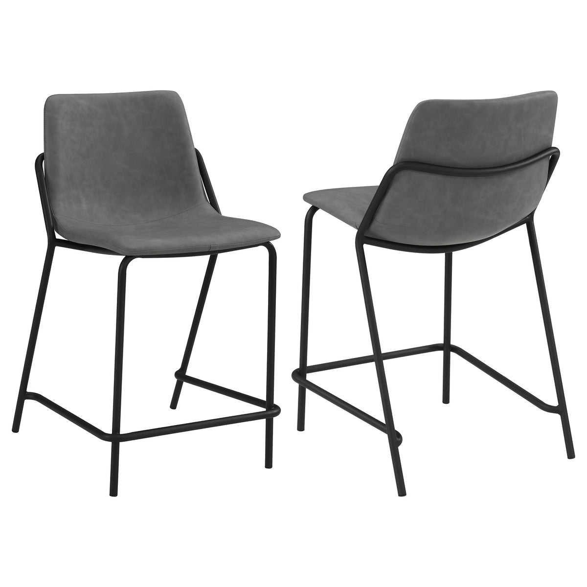 Orleans Furniture - Coaster - Earnest Upholstered Counter Chair Grey (Set of 2) - 183452