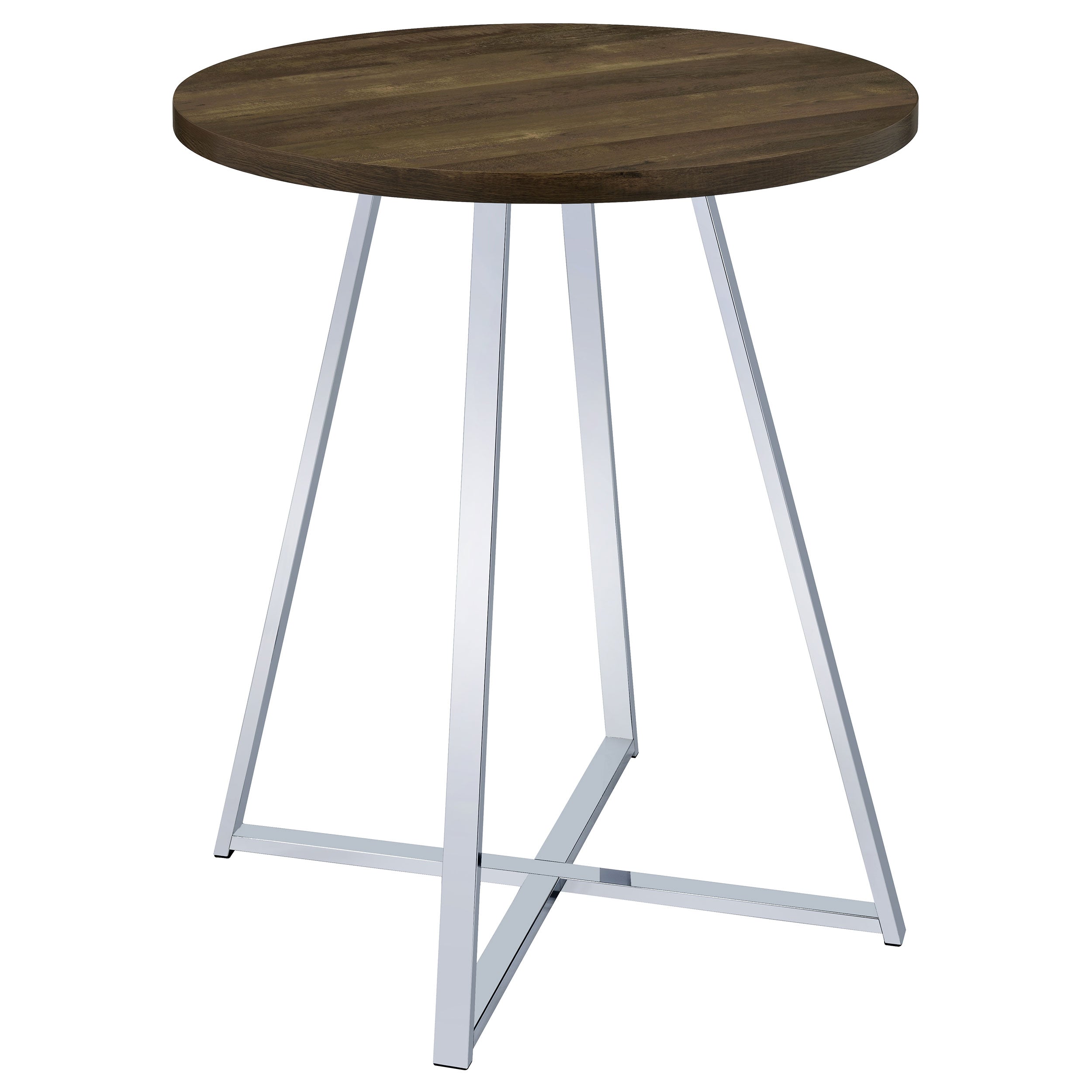 Orleans Furniture - Coaster - Burkhart Round 35-inch Pub Height Bistro Bar Table Brown Oak - 183516
