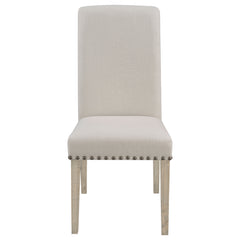 Salem Fabric Upholstered Dining Side Chair Beige (Set of 2)