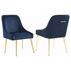 Orleans Furniture - Coaster - Mayette Upholstered Dining Side Chair Blue (Set of 2) - 192492