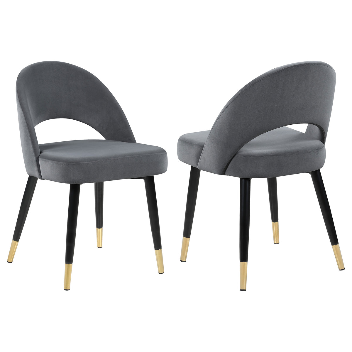 Orleans Furniture - Coaster - Lindsey Upholstered Dining Side Chair Grey (Set of 2) - 192542