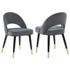 Orleans Furniture - Coaster - Lindsey Upholstered Dining Side Chair Grey (Set of 2) - 192542