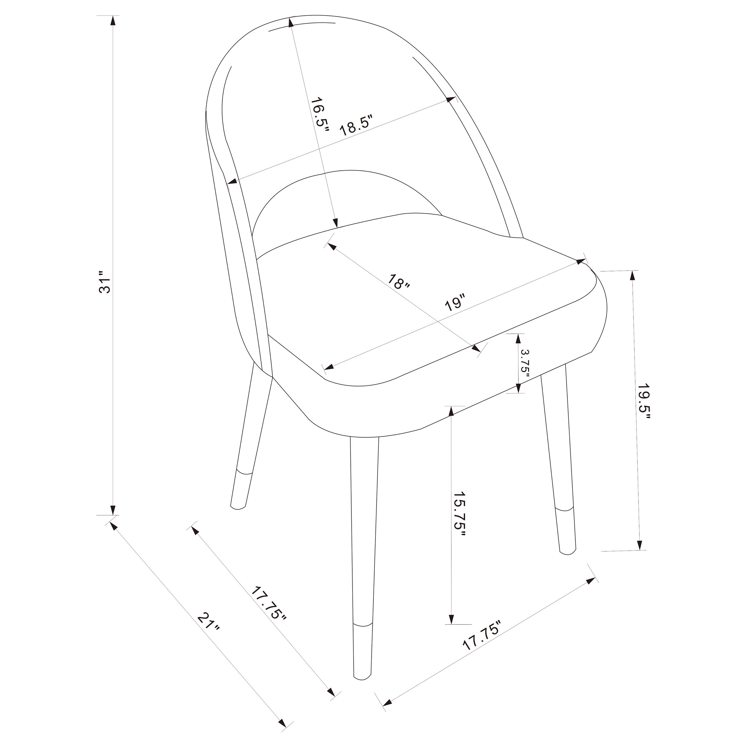 Lindsey Upholstered Dining Side Chair Grey (Set of 2)