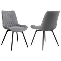 Orleans Furniture - Coaster - Diggs Upholstered Swivel Dining Side Chair Grey (Set of 2) - 193312