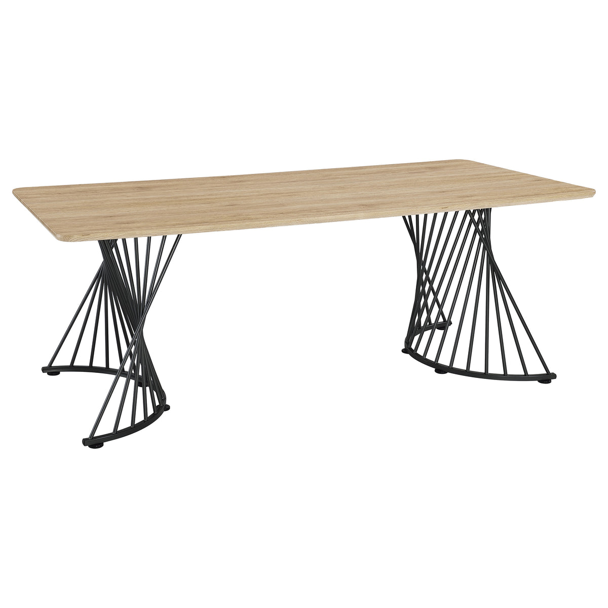 Orleans Furniture - Coaster - Altus 80-inch Composite Wood Dining Table Natural Oak - 193531
