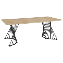 Orleans Furniture - Coaster - Altus 80-inch Composite Wood Dining Table Natural Oak - 193531