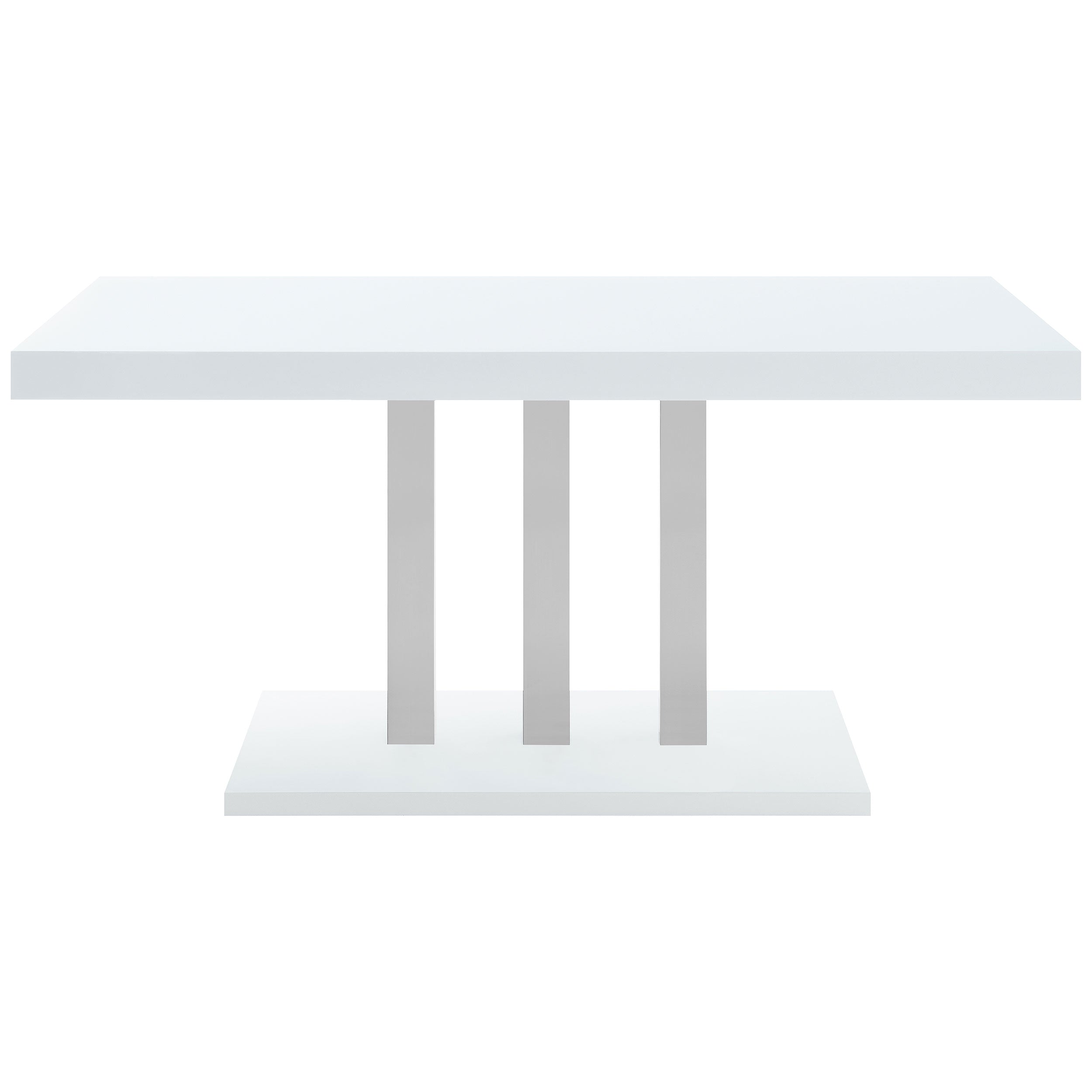 Brooklyn 5-piece Rectangular Dining Set White High Gloss