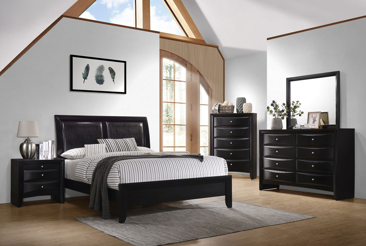 Orleans Furniture - Coaster - Briana 5-piece Eastern King Bedroom Set Black - 200701KE-S5