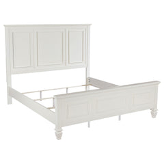 Orleans Furniture - Coaster - Sandy Beach 63-inch Eastern King Wood Panel Bed Cream White - 201301KEN