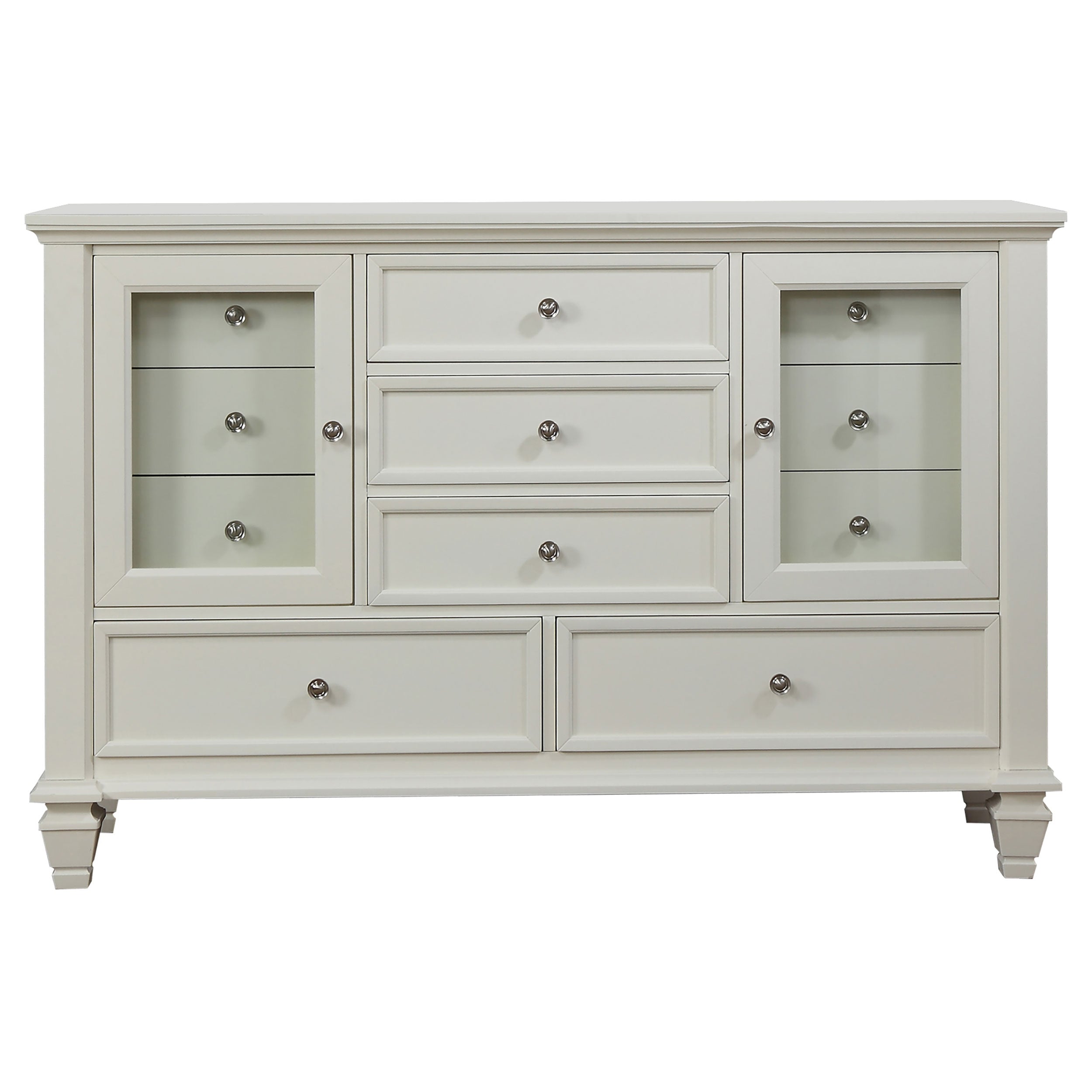 Sandy Beach 4-piece California King Bedroom Set Cream White