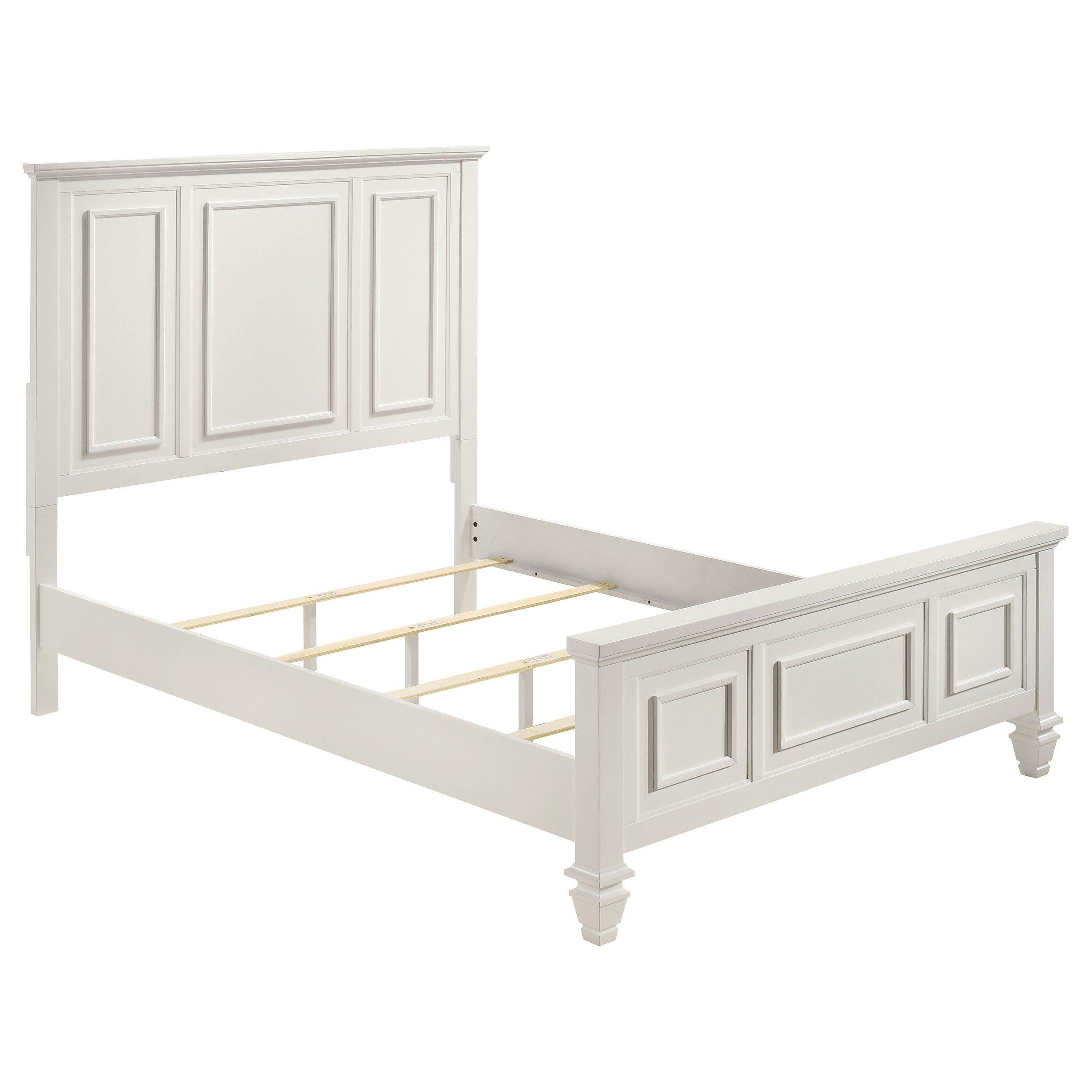 Orleans Furniture - Coaster - Sandy Beach Wood Queen Panel Bed Cream White - 201301Q