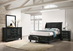 Orleans Furniture - Coaster - Sandy Beach 4-piece Eastern King Bedroom Set Black - 201329KE-S4