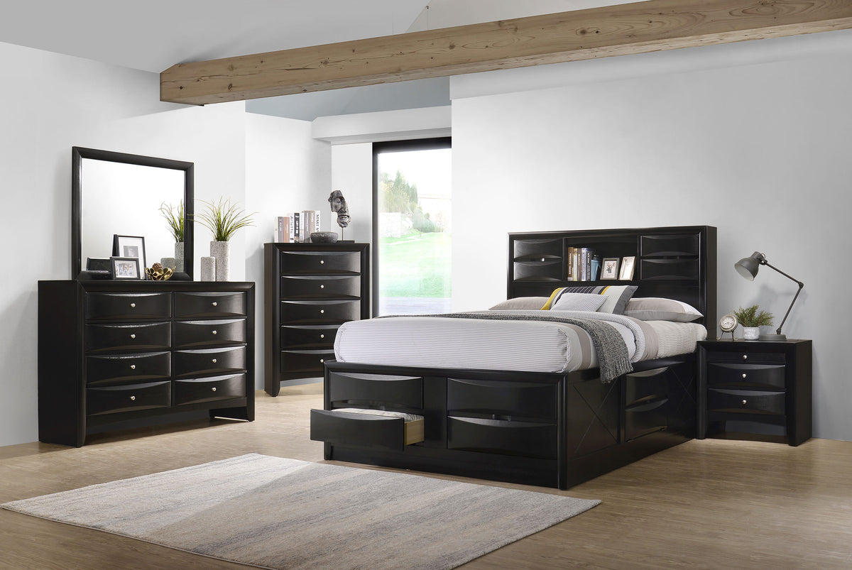 Orleans Furniture - Coaster - Briana 5-piece Eastern King Bedroom Set Black - 202701KE-S5