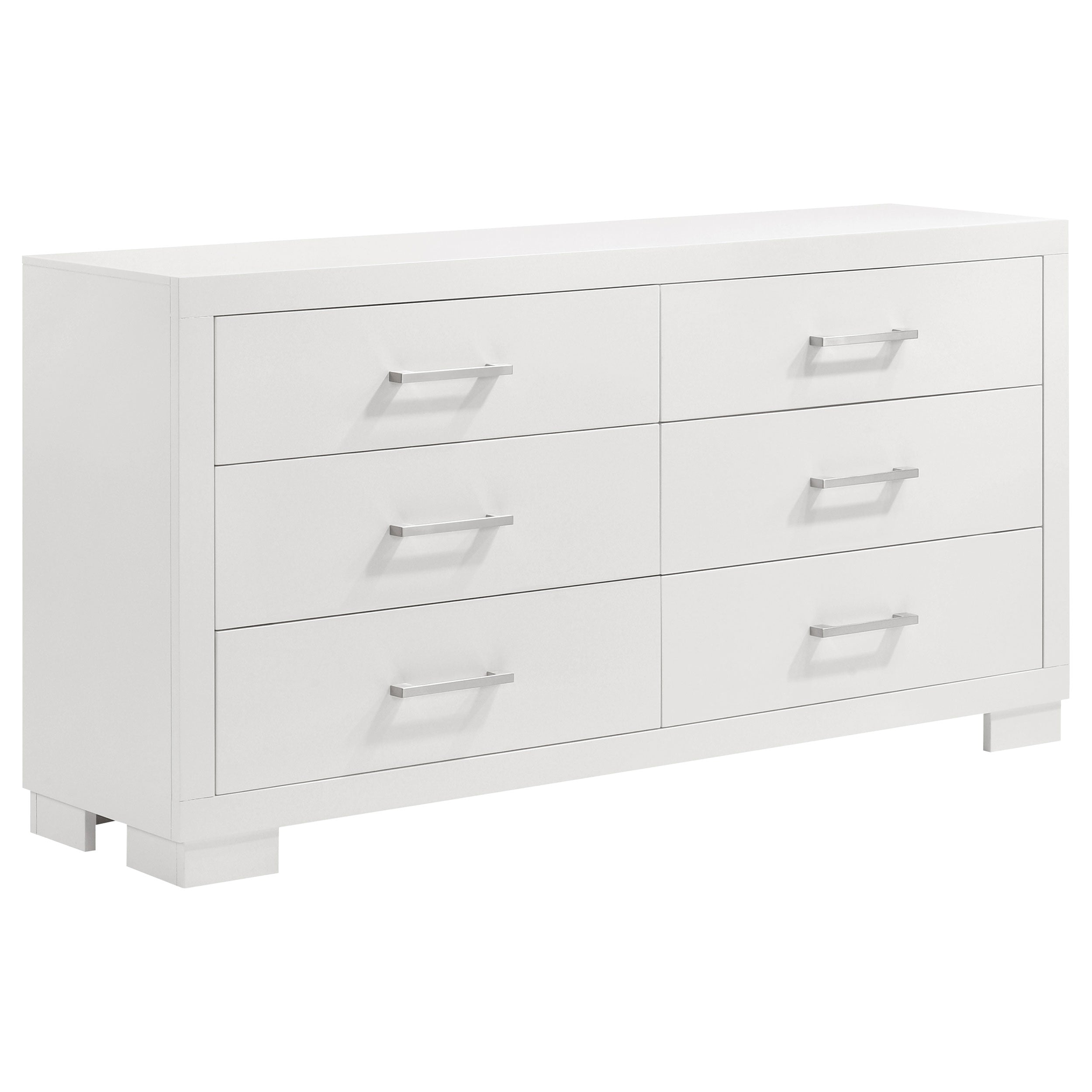 Jessica 4-piece Eastern King LED Bedroom Set Cream White