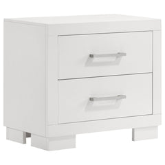 Jessica 5-piece Eastern King LED Bedroom Set Snow White