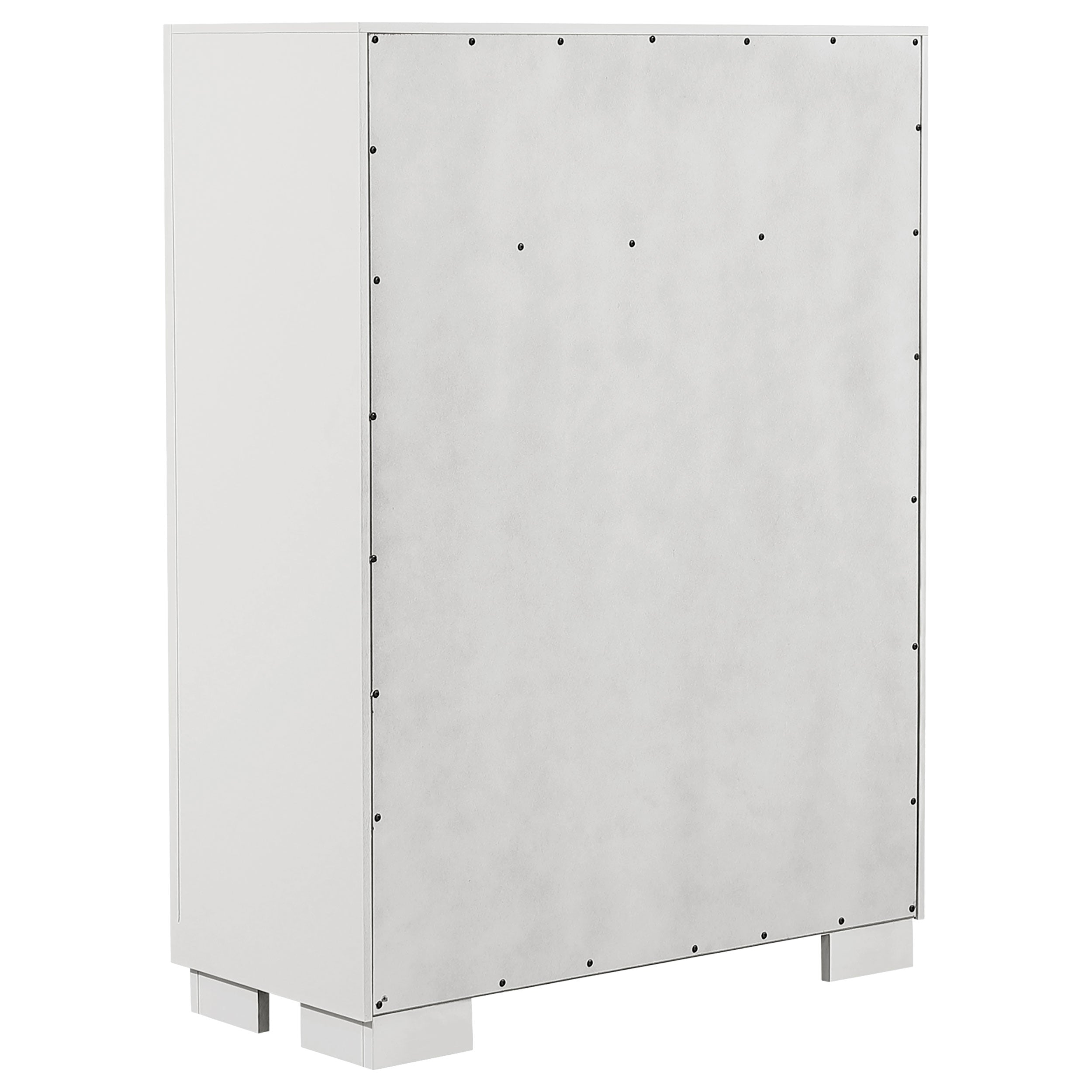 Jessica 5-piece Eastern King LED Bedroom Set Snow White