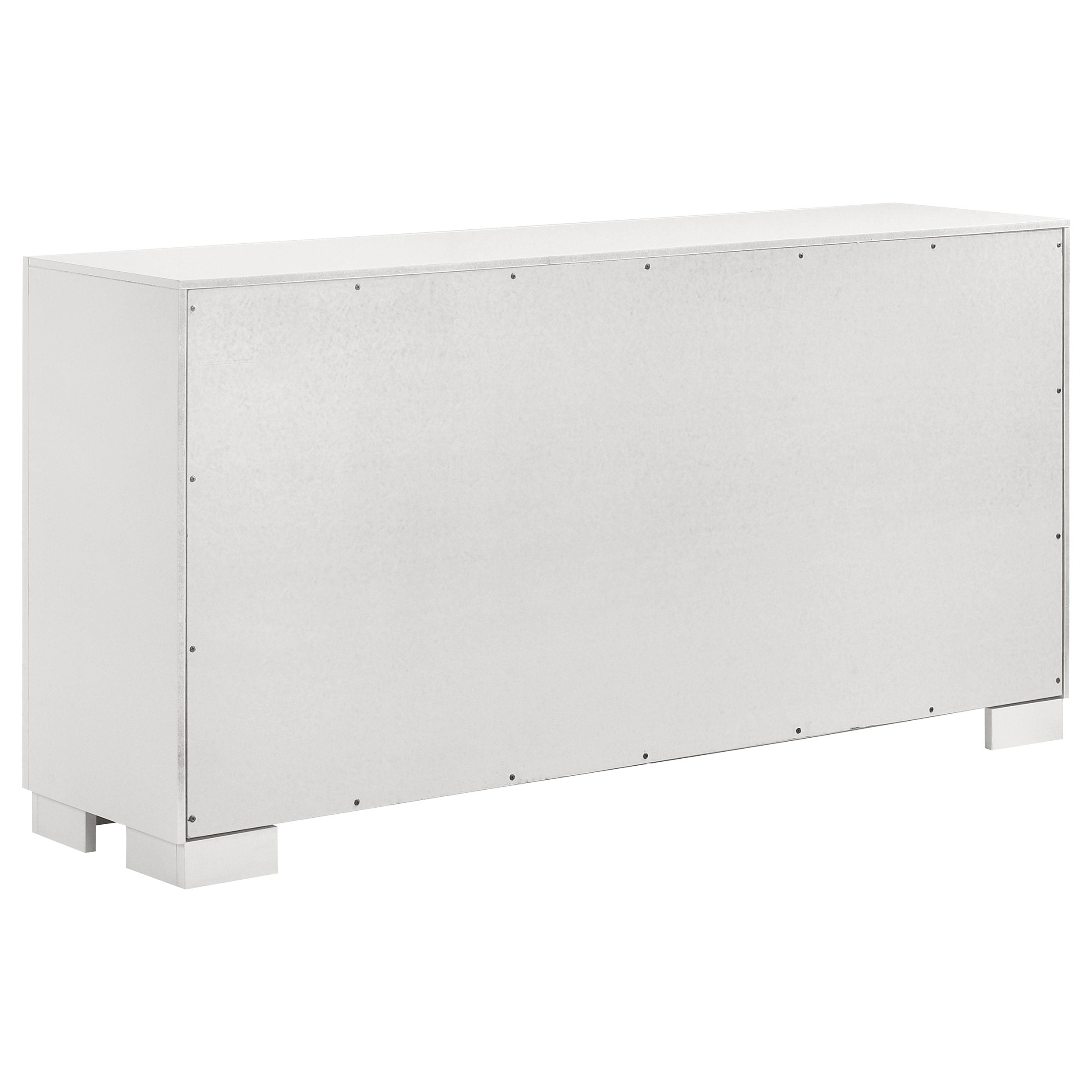 Jessica 6-piece Eastern King LED Bedroom Set Snow White
