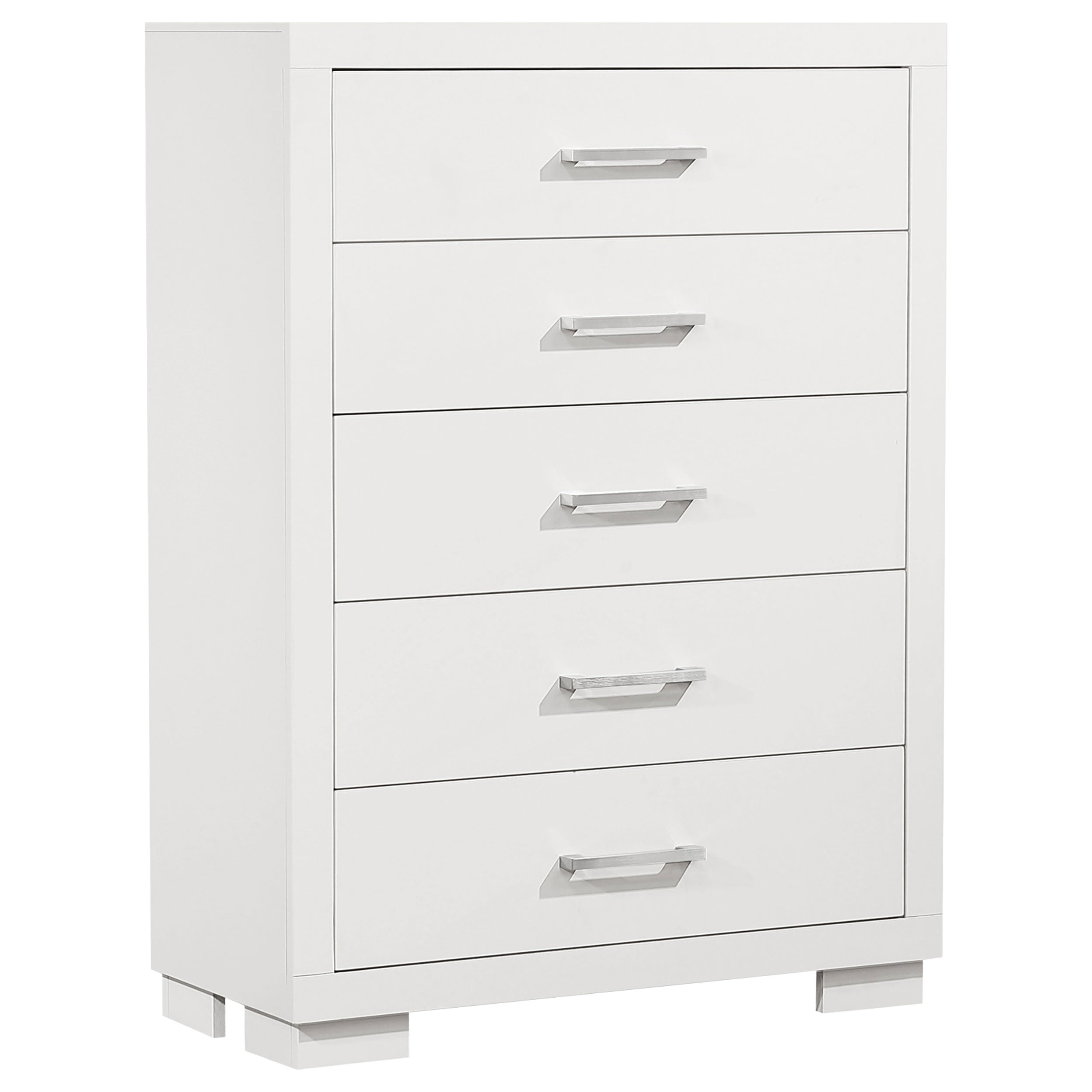 Jessica 6-piece Eastern King LED Bedroom Set Snow White