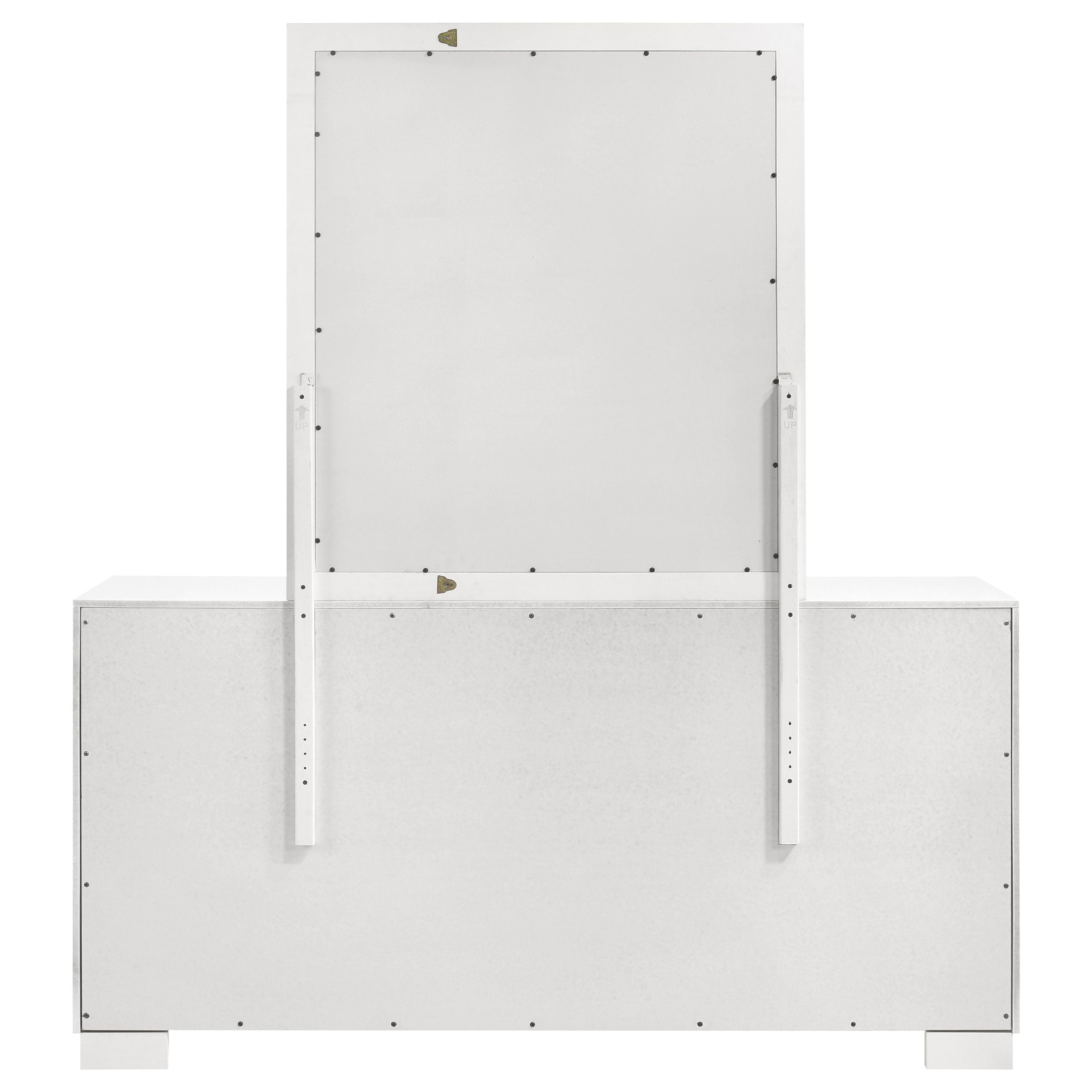 Jessica 6-drawer Dresser with Mirror Cream White