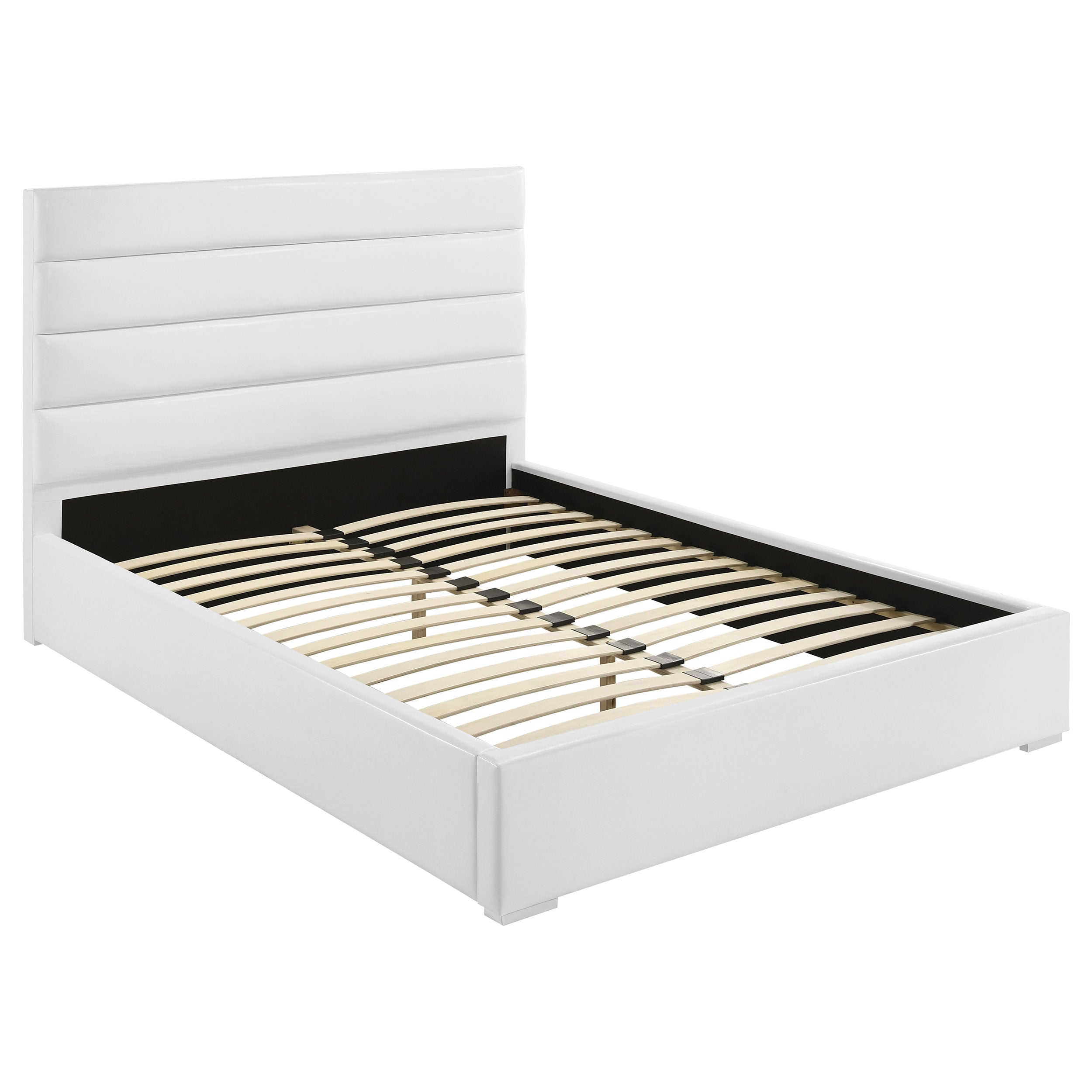 Orleans Furniture - Coaster - Felicity 53-inch Upholstered Queen Platform Bed White - 203511Q