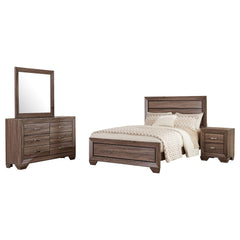Orleans Furniture - Coaster - Kauffman 4-piece Eastern King Bedroom Set Washed Taupe - 204191KE-S4