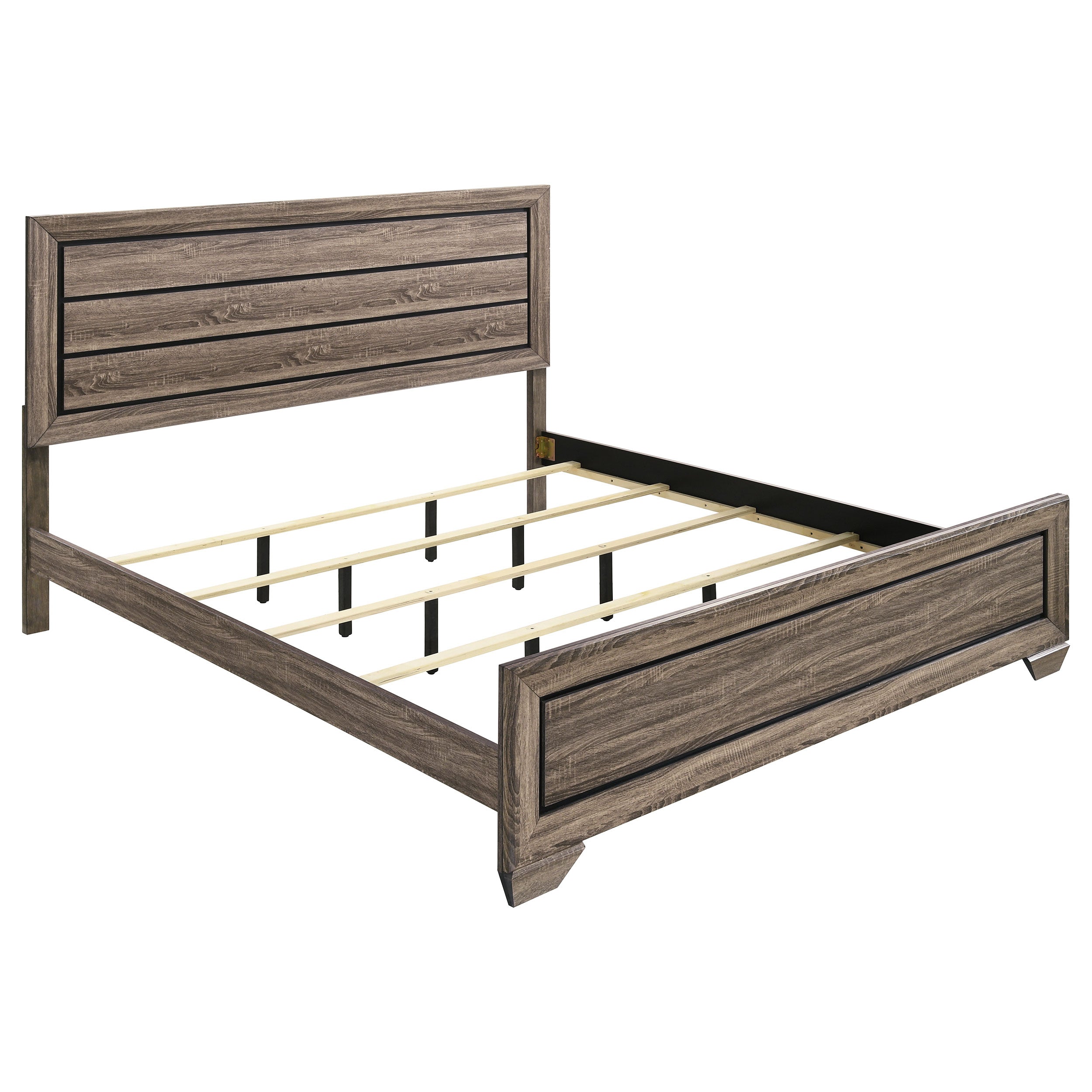 Orleans Furniture - Coaster - Kauffman Wood Eastern King Panel Bed Washed Taupe - 204191KE