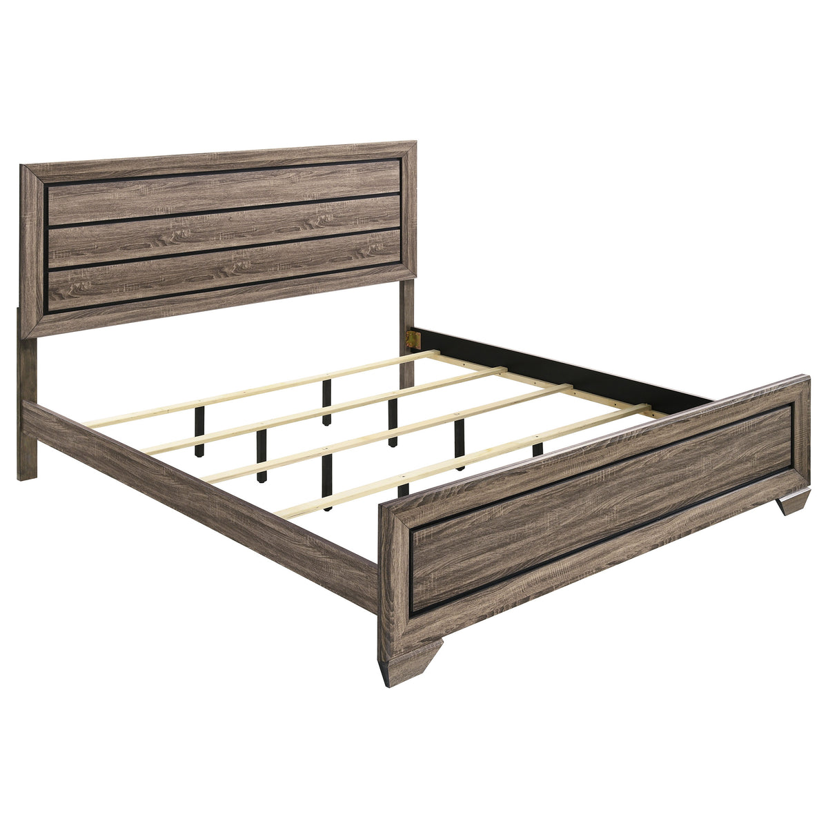 Orleans Furniture - Coaster - Kauffman Wood Eastern King Panel Bed Washed Taupe - 204191KE