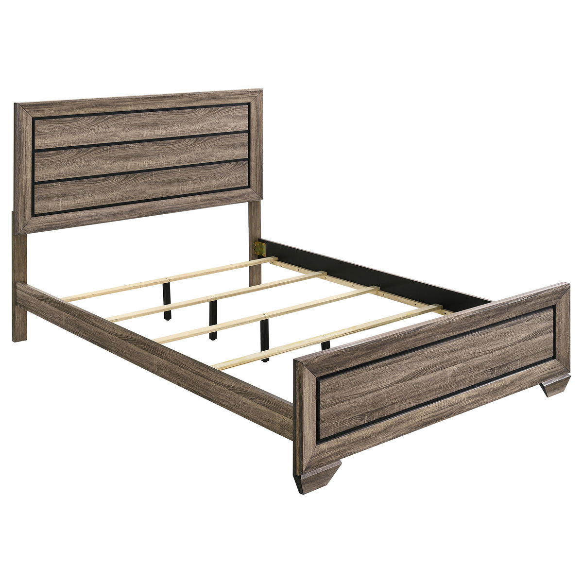 Orleans Furniture - Coaster - Kauffman Wood Queen Panel Bed Washed Taupe - 204191Q