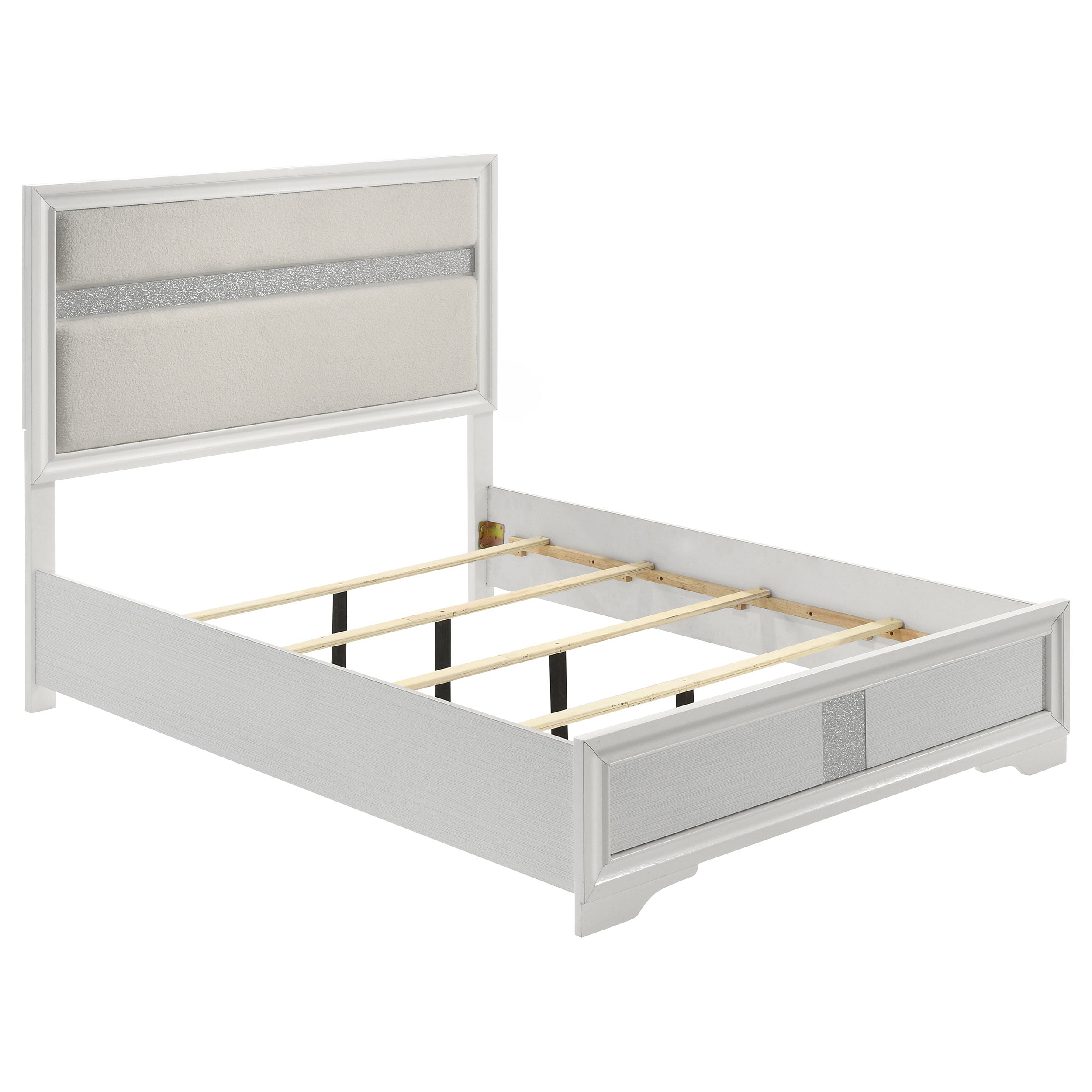 Orleans Furniture - Coaster - Miranda 54-inch Upholstered Full Panel Bed White - 205110F