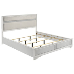 Orleans Furniture - Coaster - Miranda 54-inch Upholstered California King Panel Bed White - 205110KW