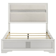 Miranda 54-inch Upholstered Queen Panel Bed White