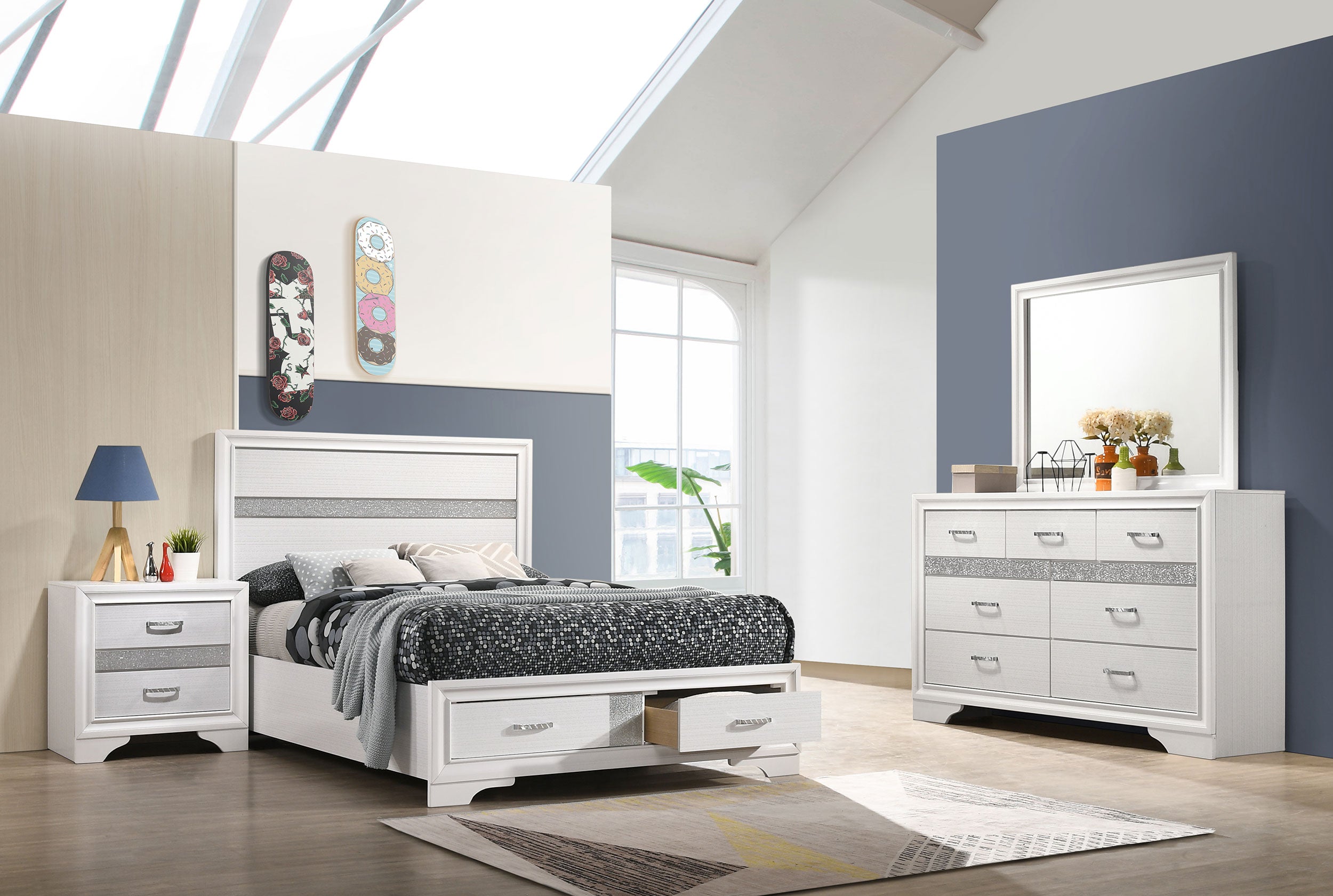 Orleans Furniture - Coaster - Miranda 4-piece Full Bedroom Set White - 205111F-S4