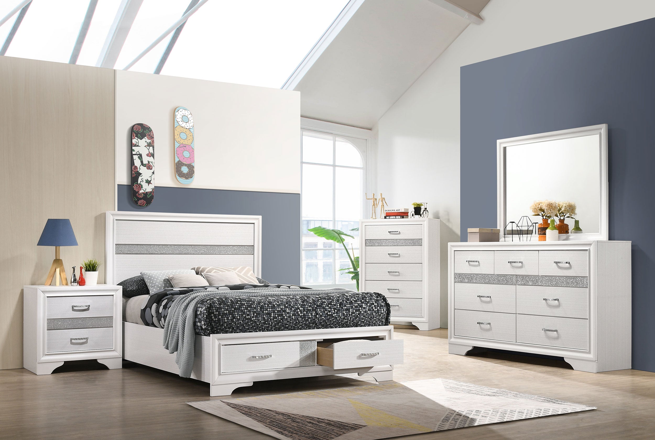 Orleans Furniture - Coaster - Miranda 5-piece Full Bedroom Set White - 205111F-S5