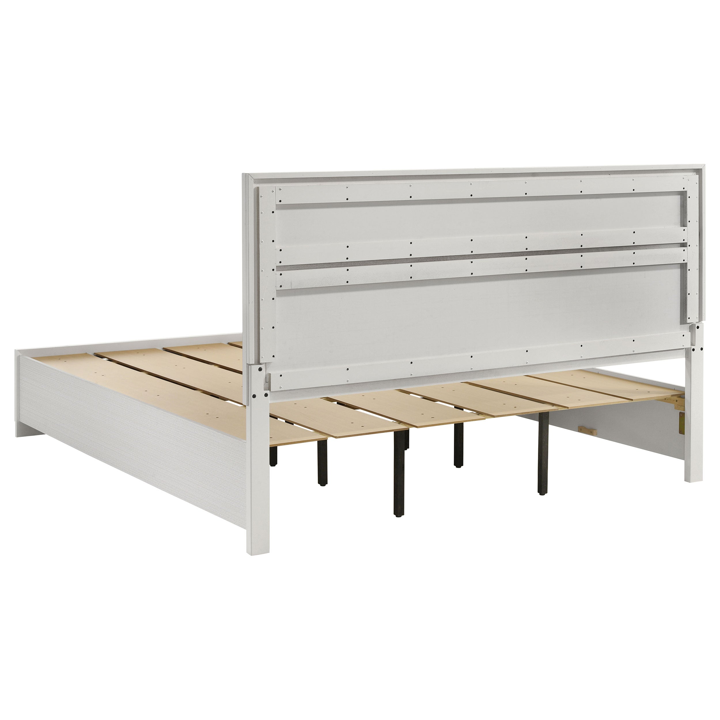 Miranda 51-inch Wood Eastern King Storage Panel Bed White