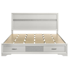 Miranda 51-inch Wood California King Storage Panel Bed White