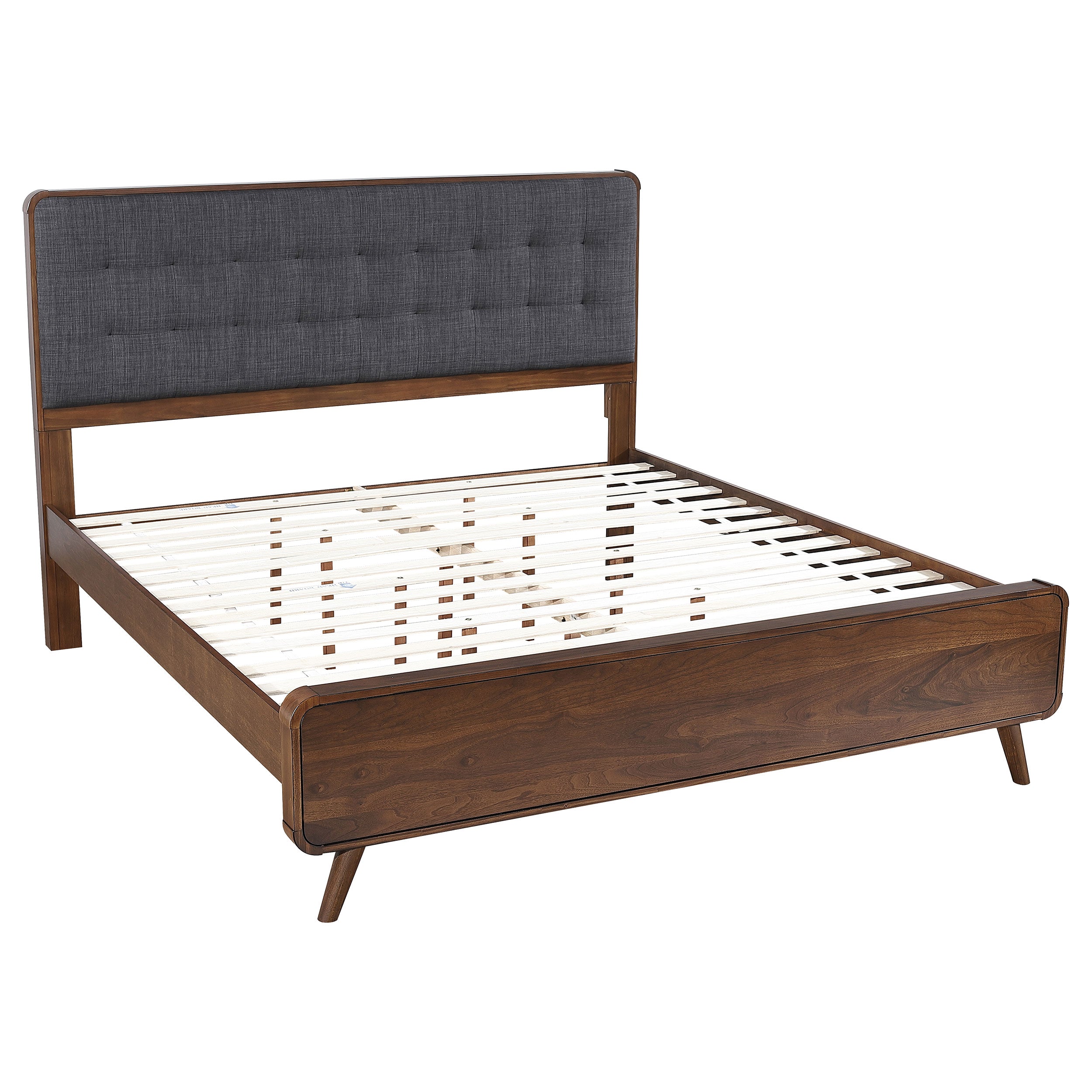 Orleans Furniture - Coaster - Robyn Wood Eastern King Platform Bed Dark Walnut - 205131KE