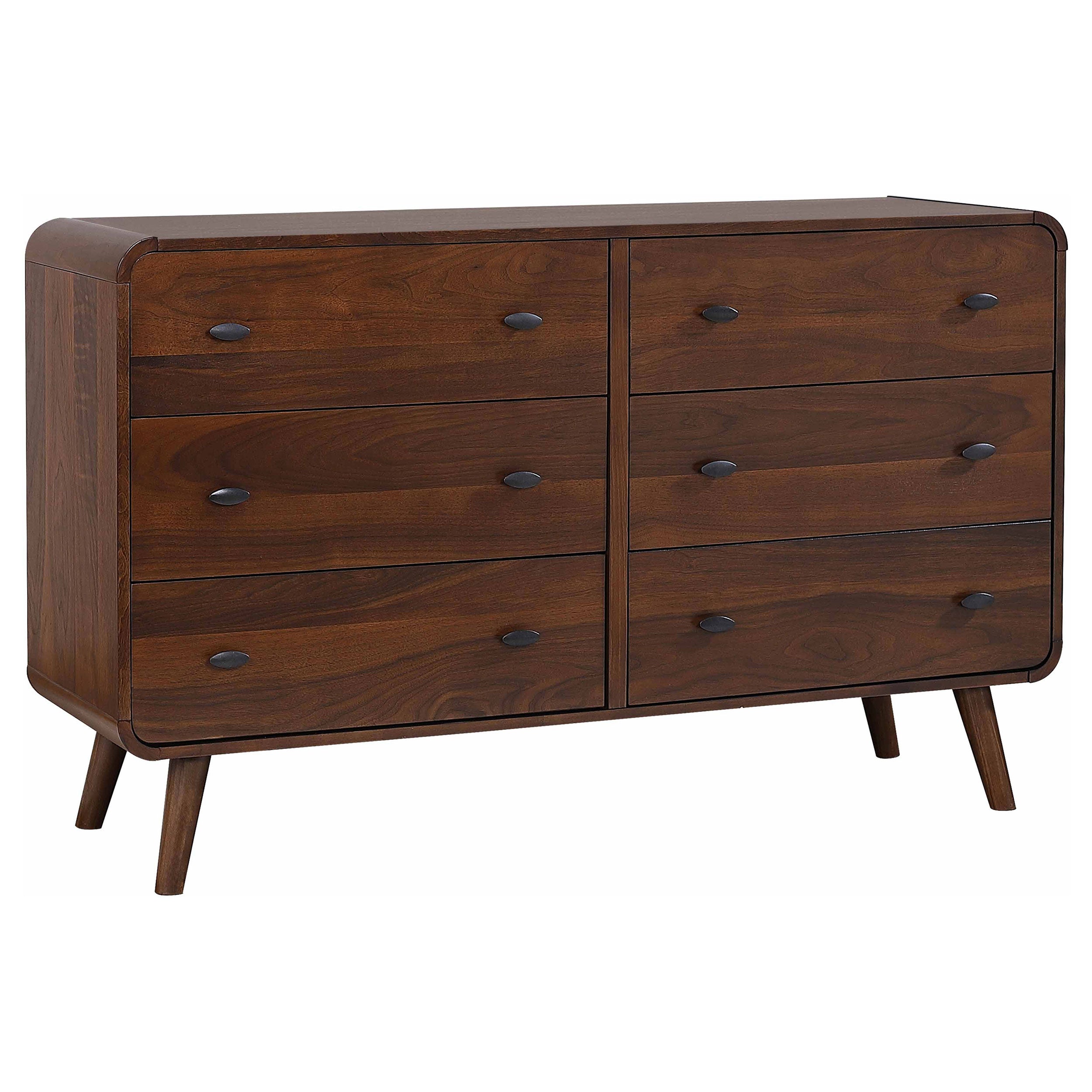 Orleans Furniture - Coaster - Robyn 6-drawer Bedroom Dresser Dark Walnut - 205133