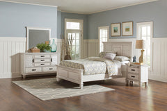 Orleans Furniture - Coaster - Franco 4-piece Eastern King Bedroom Set Distressed White - 205331KE-S4