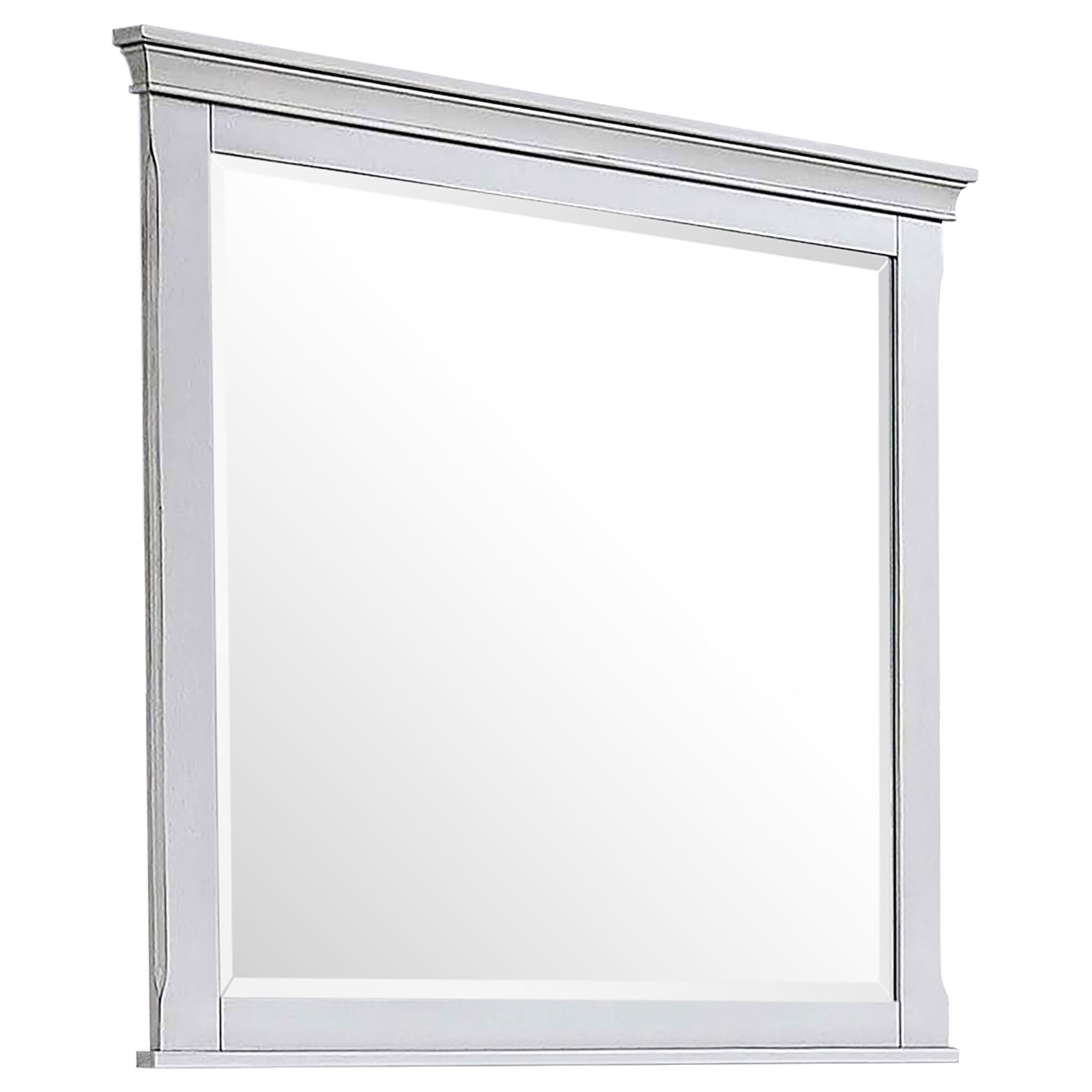 Orleans Furniture - Coaster - Franco Dresser Mirror Distressed White - 205334