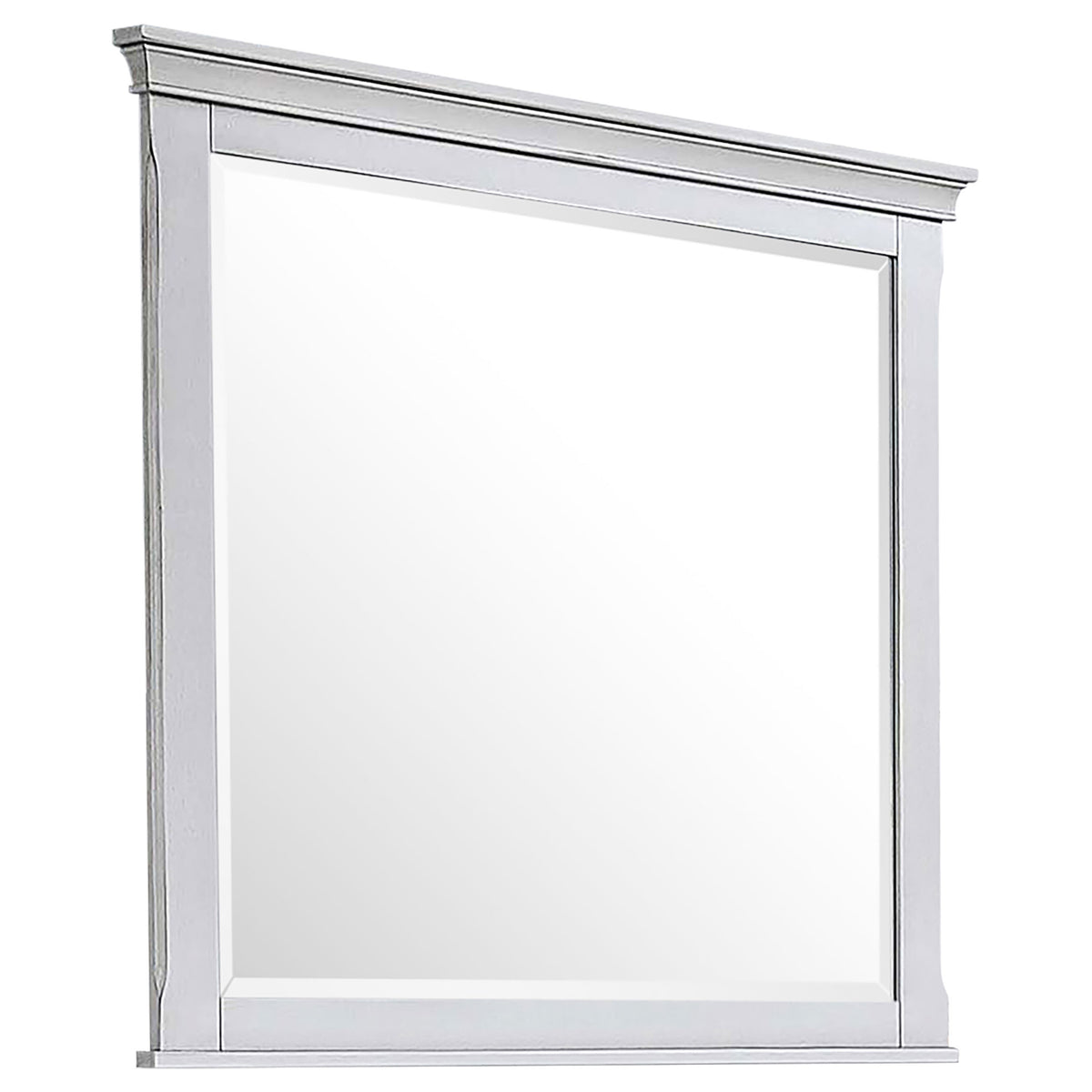 Orleans Furniture - Coaster - Franco Dresser Mirror Distressed White - 205334