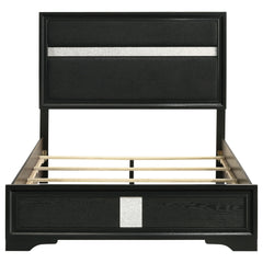Miranda 54-inch Upholstered Full Panel Bed Black