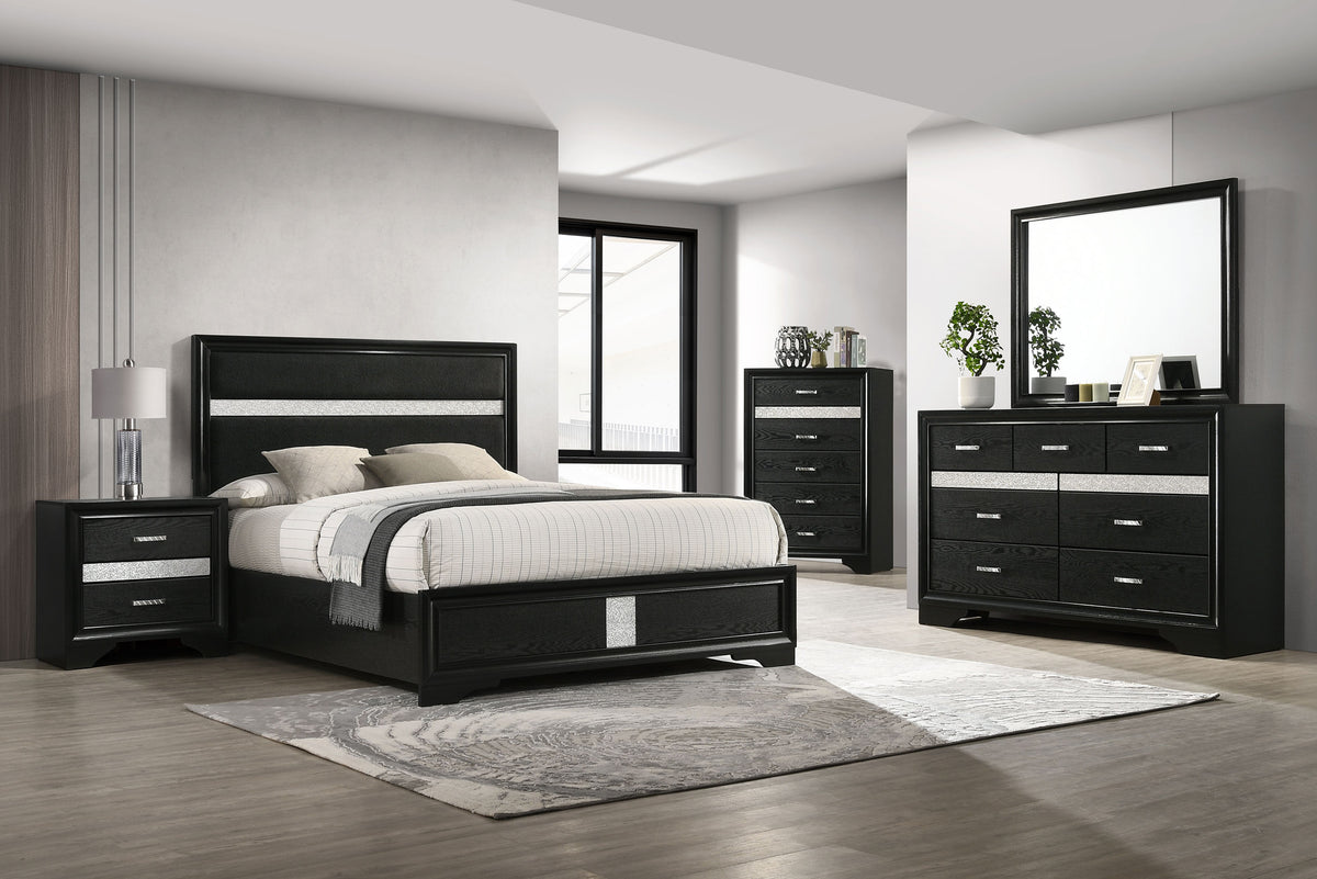 Orleans Furniture - Coaster - Miranda 5-piece California King Bedroom Set Black - 206360KW-S5